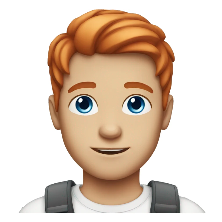 Boy with straight red hair blue eyes sticker