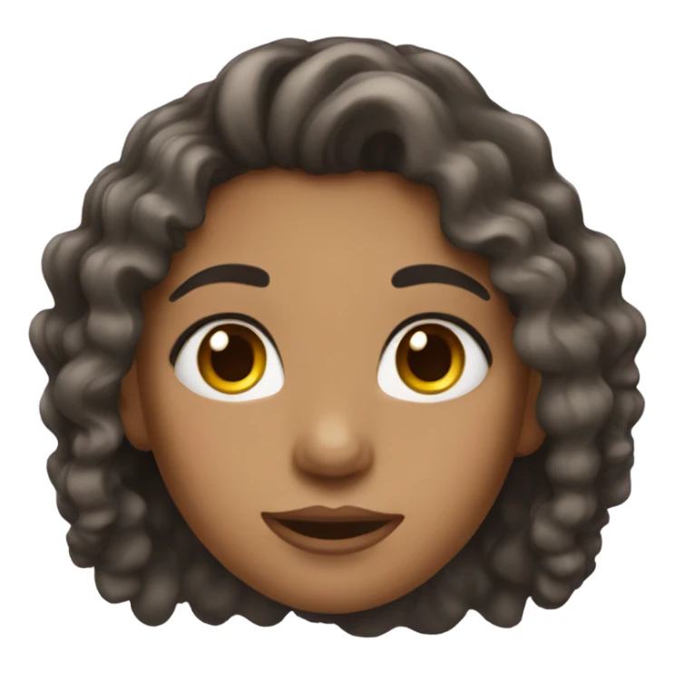 Girl with long wavy hair and lashes  sticker