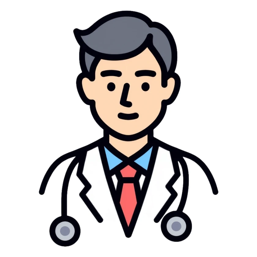 medical doctor with stethoscope sticker