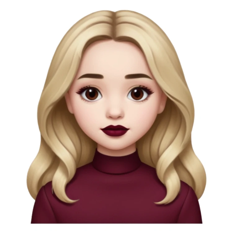 Sabrina carpenter wearing burgundy lipstick  sticker