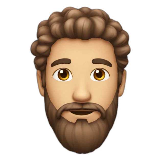 Homme avec barbe et cheveux longs sticker