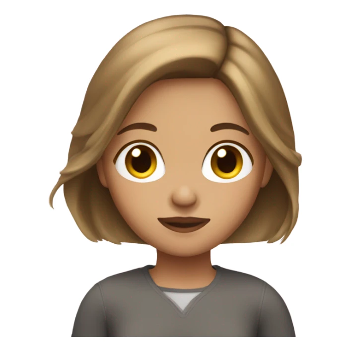 Girl with brown hair and blonde highlights  sticker