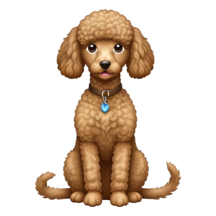 Super Skinny - Light Brown - Poodle - Sitting - No Collar sticker