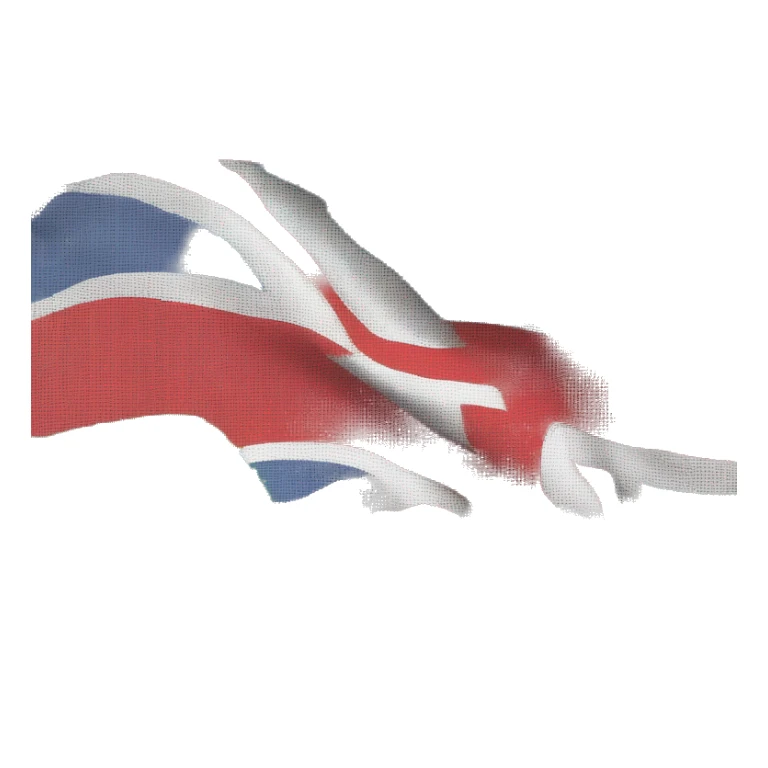 Drapeau britannique remplace le bleu part du rouge et le rouge par du vert sticker