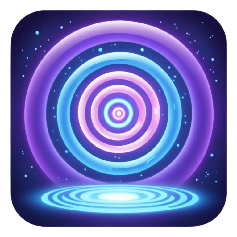 teleportation portal with swirling energy and glowing particles sticker