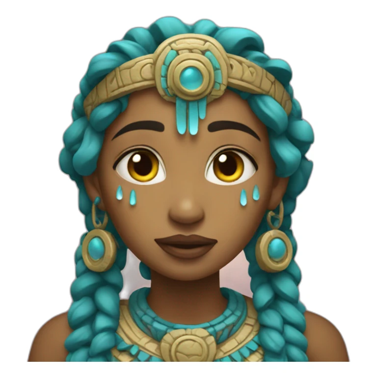 mayan godess full of tears sticker