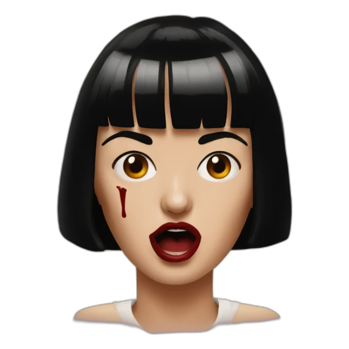 mia wallace bloody nose pulp fiction sticker