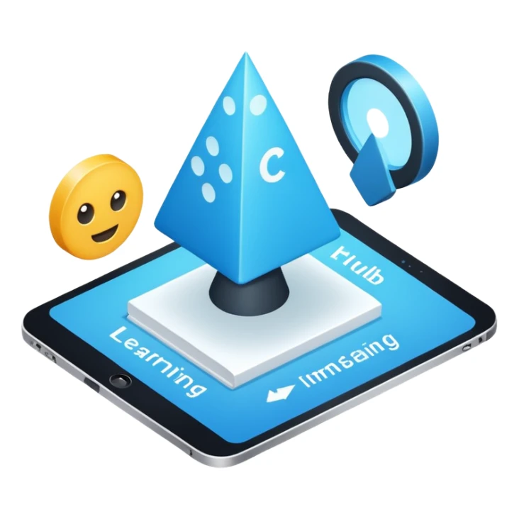 interfaccia online semplice. Learning Hub - Ambiente digitale che raccoglie contenuti, risorse e moduli formativi in un unico spazio navigabile.
 sticker