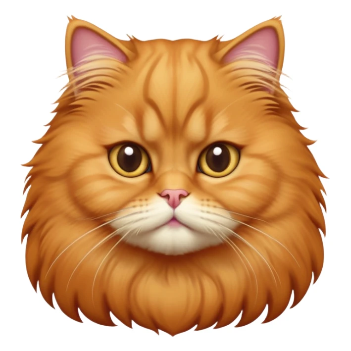 cinematic-adorable-big-eyed-fluffy-solid ginger-persian-cat-portrait-emoji,-head-tilted-playfully-with-a-sweet-expression,-fluffy-solid ginger-fur,-simplified-yet-irresistibly-cute-features-with-large,-expression, solid ginger cat sticker