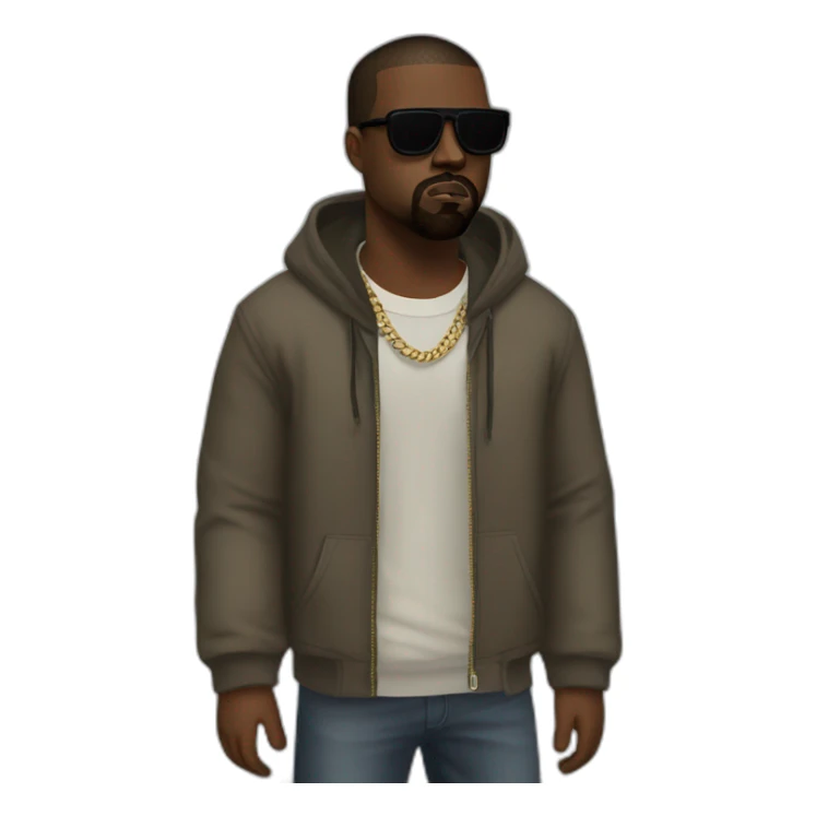 kanye west as gta character sticker
