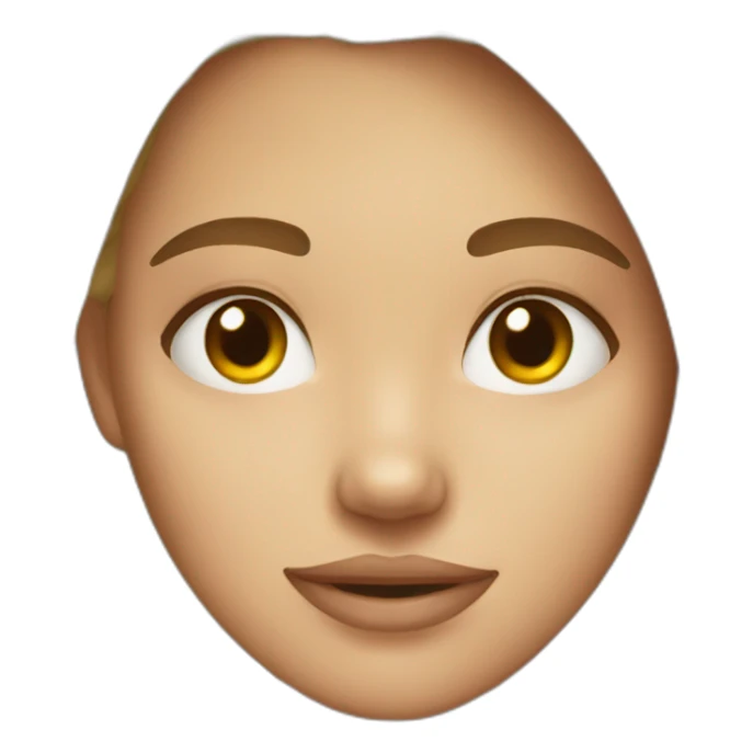 Girl with pimple on forehead sticker