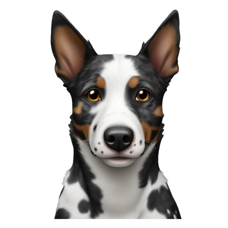 Black and white spotted Australian cattle dog no brown sticker