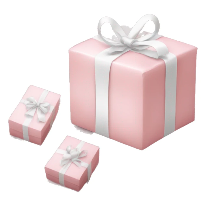Light pink Christmas gifts under a white Christmas tree  sticker