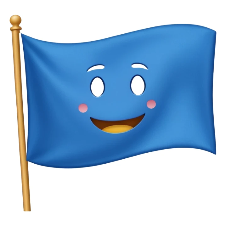 a blue flag sticker