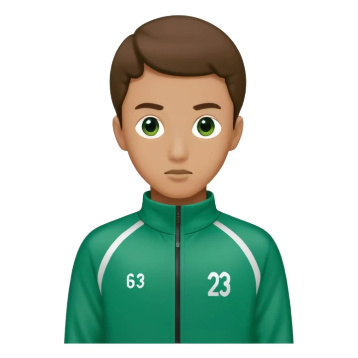 human player number 230 wearing green Squid Game tracksuit sticker