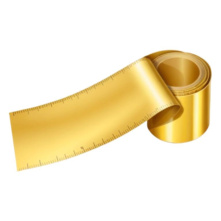 Measurement tape in gold for visiting card more options  sticker