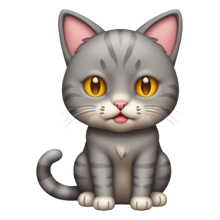 Emoji cat full body hurt and crying sticker