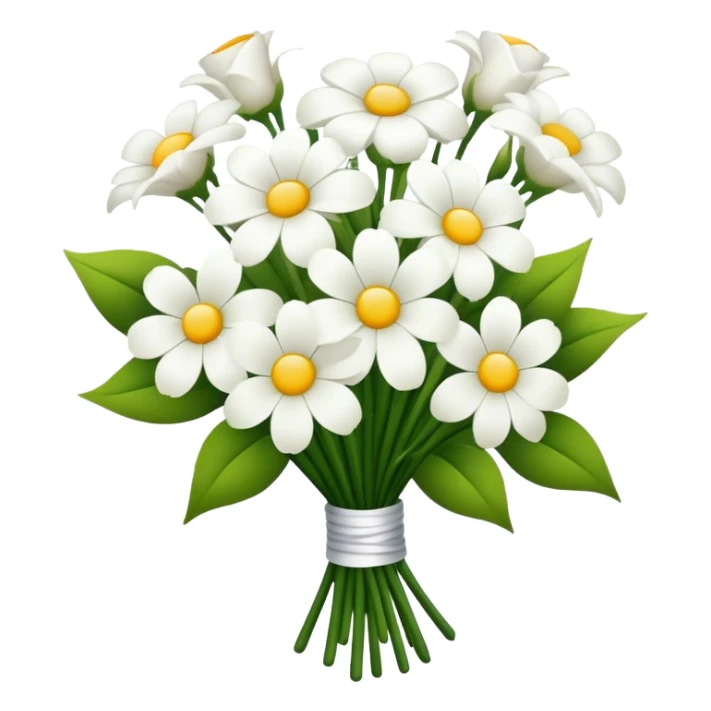 Bouquet of white flowers sticker