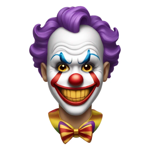 Smile clown joker face with gold grill sticker