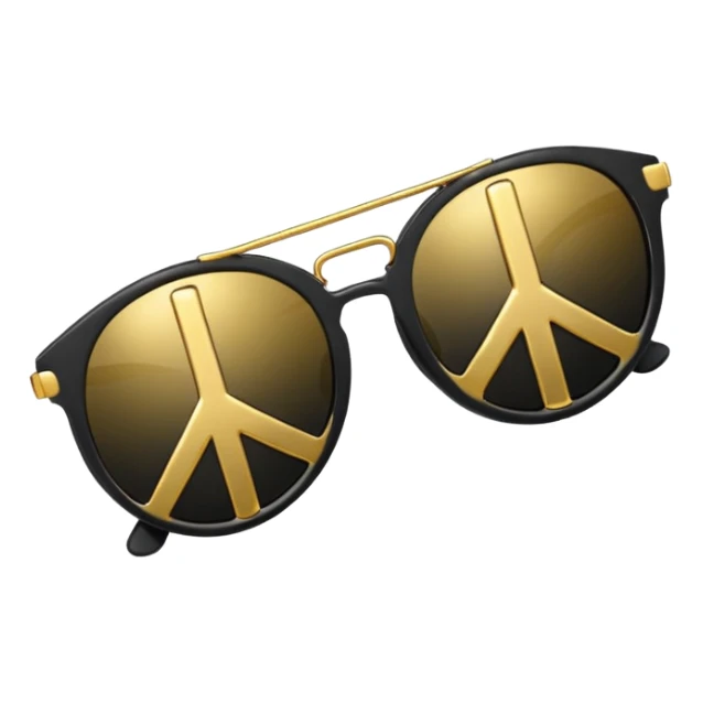sunglasses emoji with a peace sign  sticker