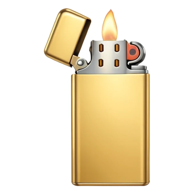 Golden lighter sticker