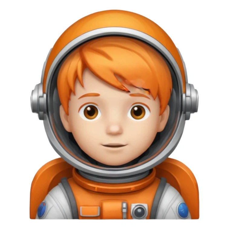 Astronaut boy kid with orange hair sticker
