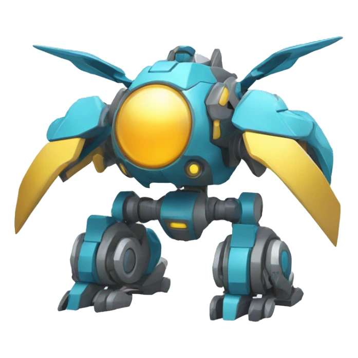 Futuristic Mechanical Pokémon-Medabot-Dragon full body sticker