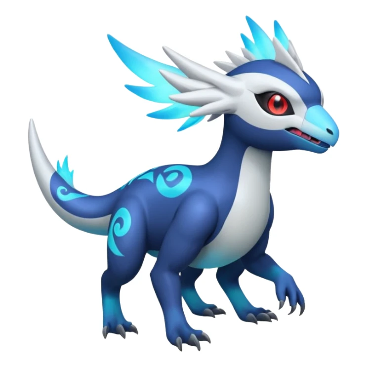 Neon Vibrant Pulsating Trail-glowing Chromatic Trico-Absol-Salamence-Silvally-fusion-hybrid sticker