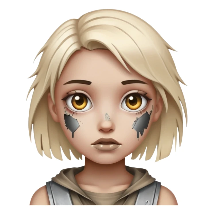 a girl that is made of trash  sticker