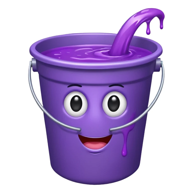 cartoon bucket with purple goo sticker