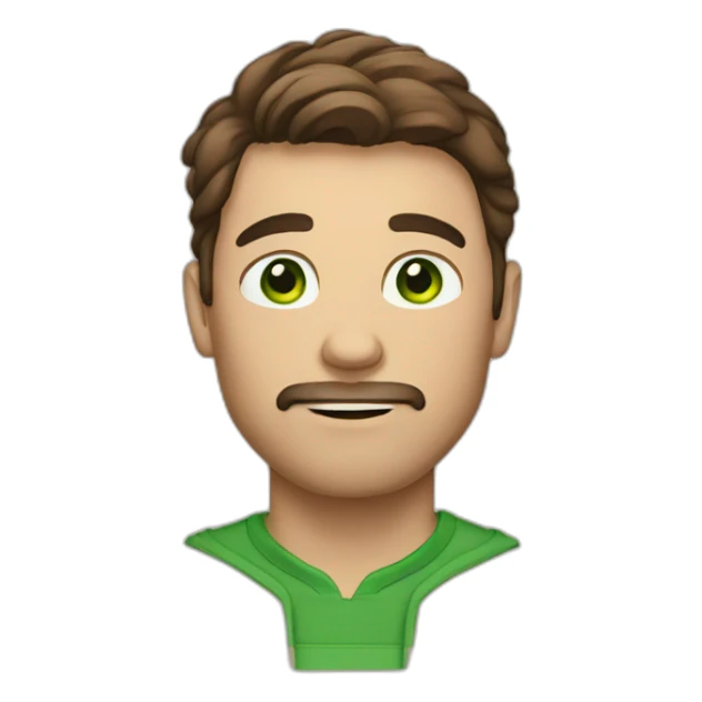 Man with green eyes and brown hair sticker