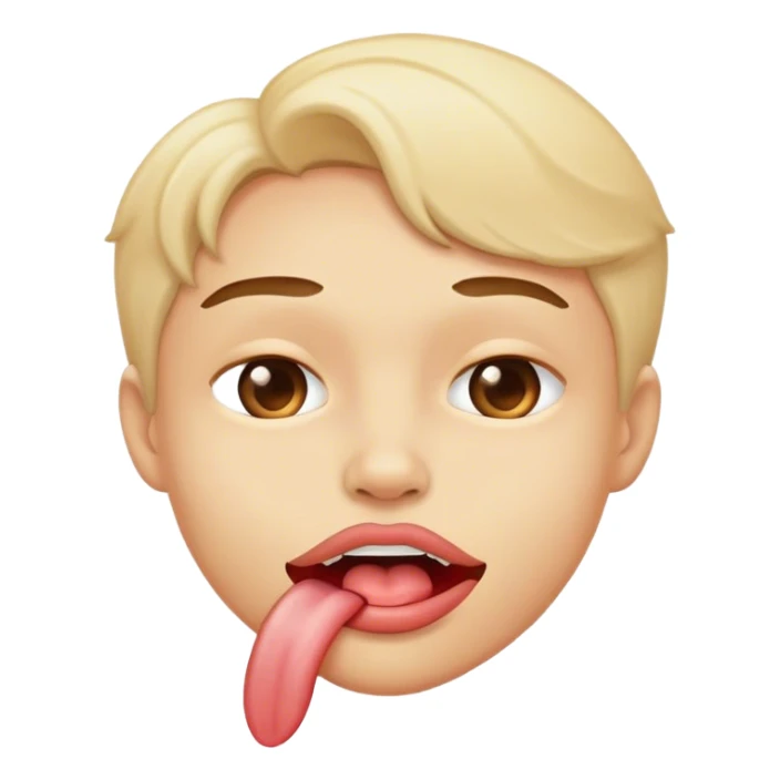 Emoji mordiéndose el labio coqueto sticker