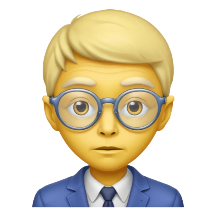 yellow alien with glasses sticker