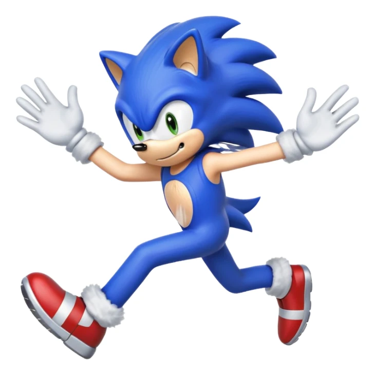 Sonic the hedgehog running away that is well done sticker