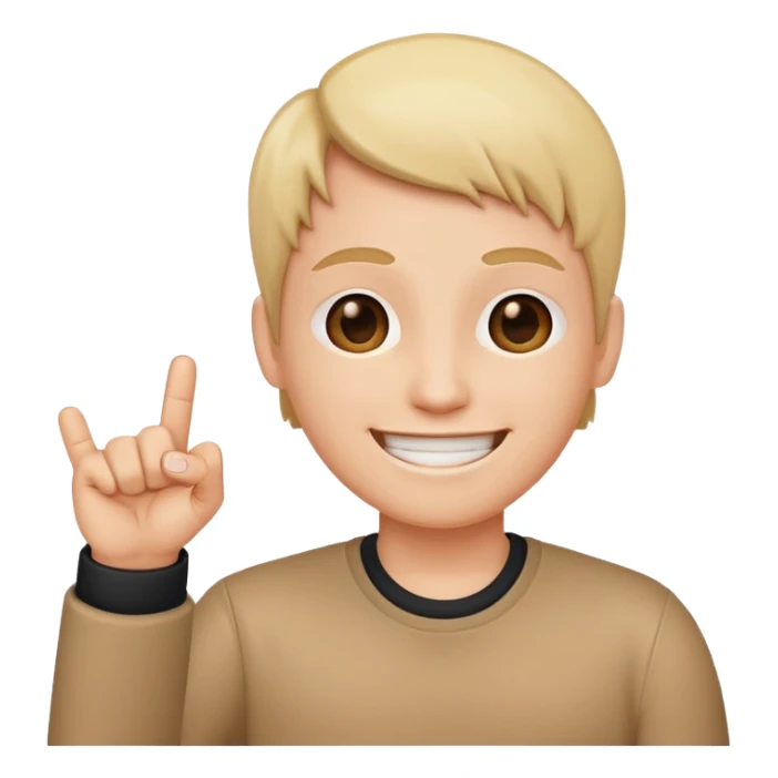 Smiling emoji and middle finger sticker
