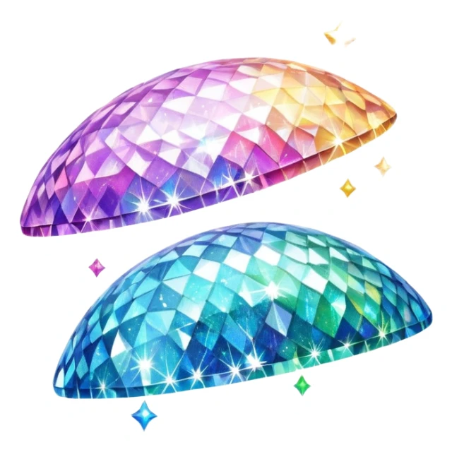 three AI-style sparkles in a group, each sparkle displays a different fabric pattern texture, modern design sticker
