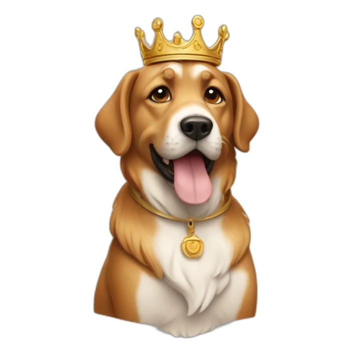 A dog Queen of world sticker
