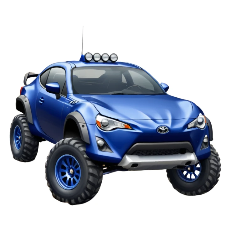 Long wheelbase widened pearly midnight snow dark blue 2nd generation 2025 Toyota 86 off-road racer sticker