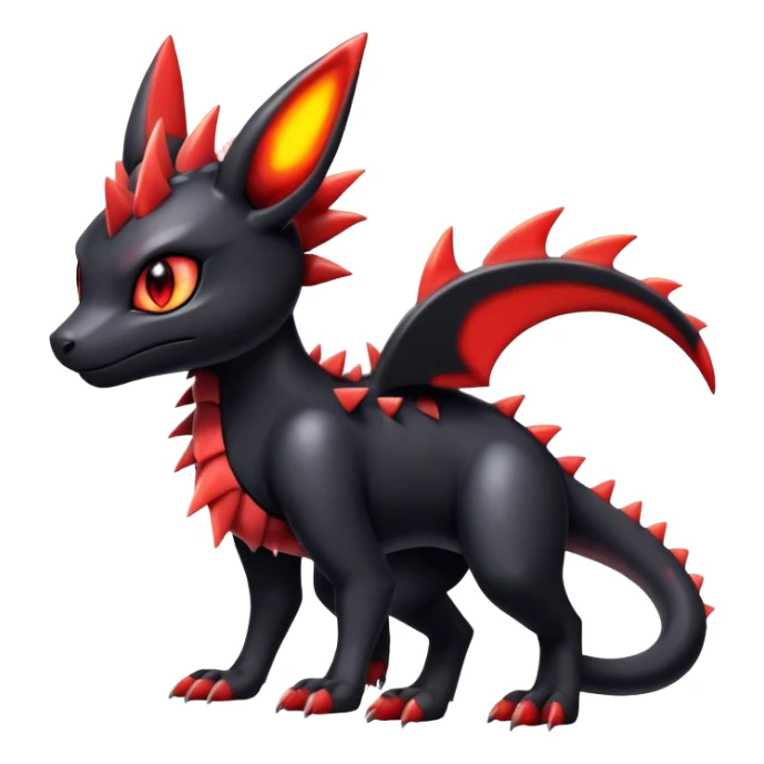 Shiny Edgy Cute Guilmon-Umbreon-Salandit-hybrid sticker