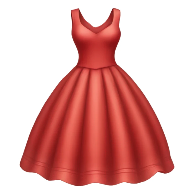 a red dress piece of clothe item only sticker