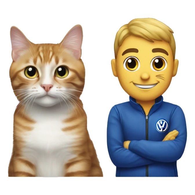 Vw golf 6 r and a cat sticker