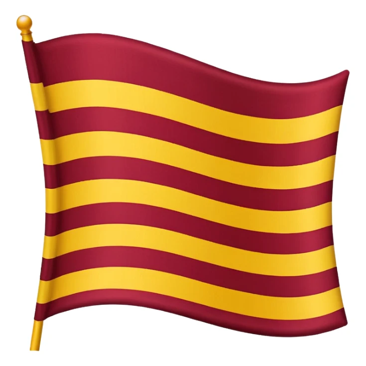 Flag with three horizontal line. Top line marron color mid line yellow color bottom line marron color sticker