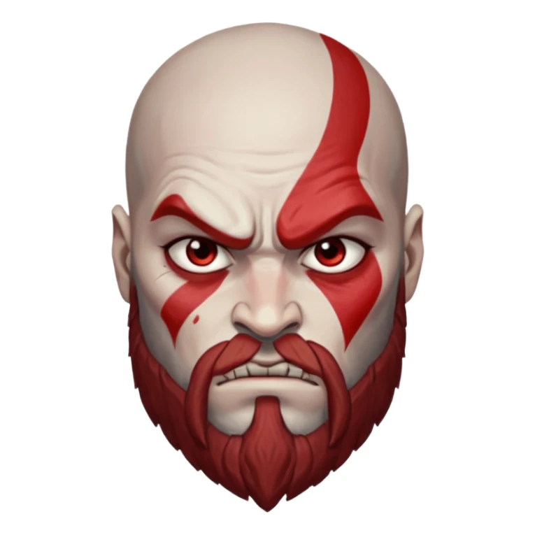Visage de Kratos du jeu PlayStation sticker