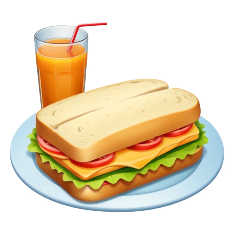 picnic with sandwiche and juice sticker