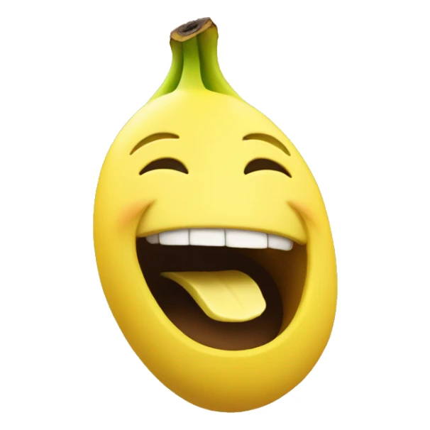 happy face with banan in place of mouth sticker
