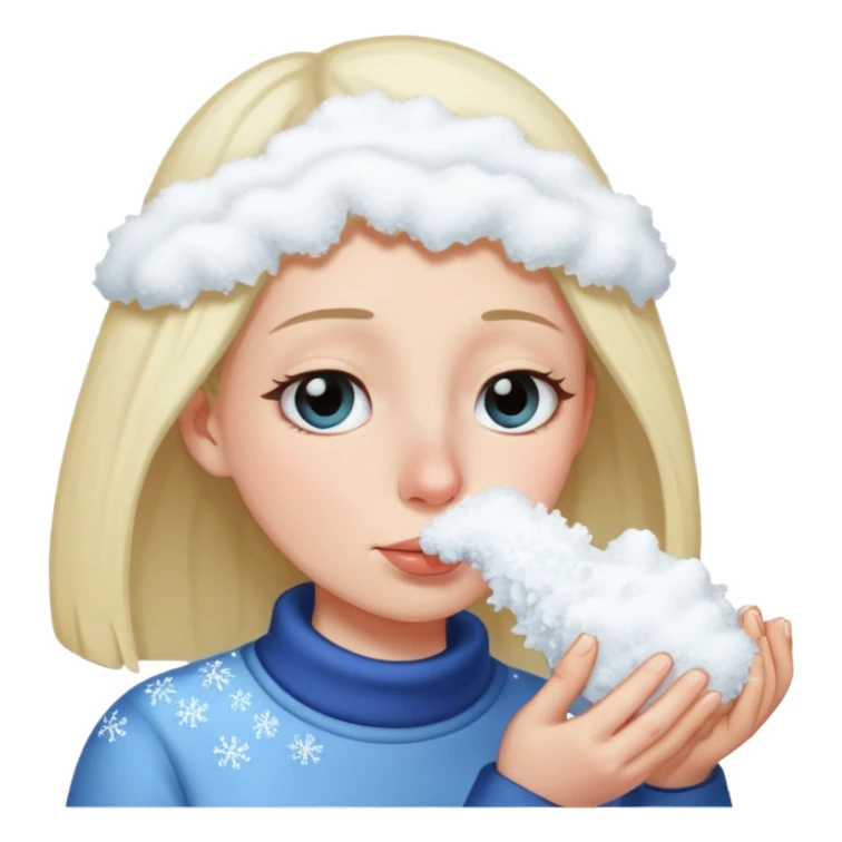 Nose smelling pile of snow sticker