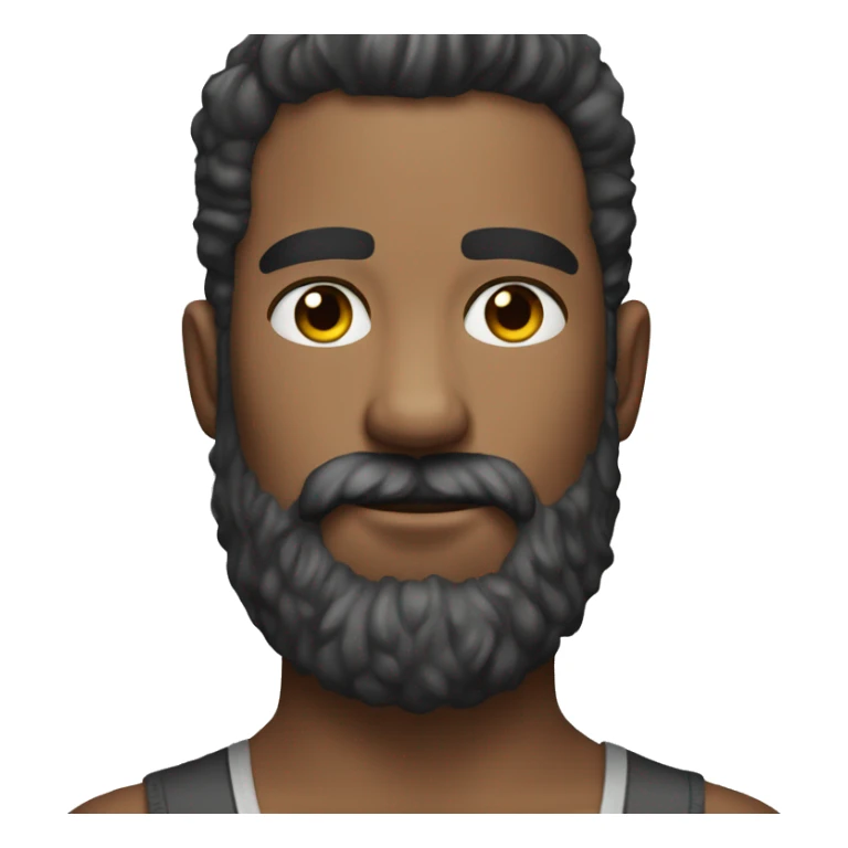 bearded hairy man in tank top sticker