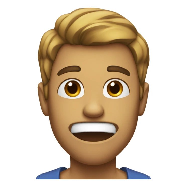 telling someone to be quiet with a big jawline sticker