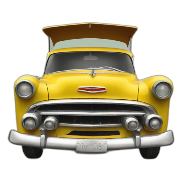 Vintage Cuban car detail sticker