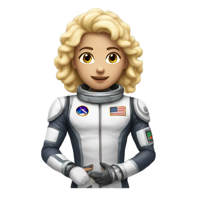 Bring Ken heart girl in space sticker